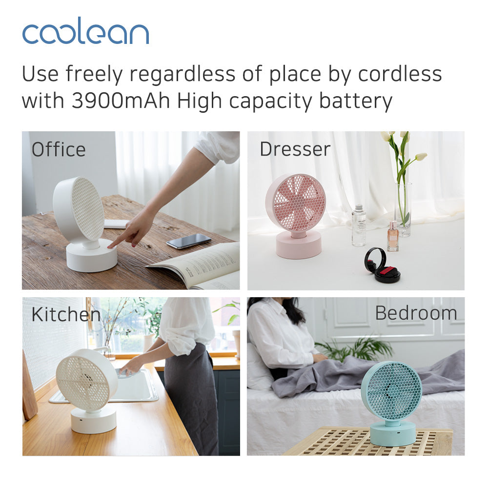 Honeycomb Faced Panel Oscillating Desk Fan - Coolean