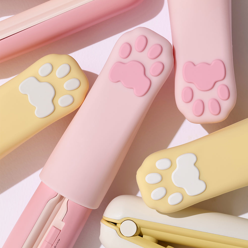 COOLEAN 'CAT-FEET' Cordless Mini Hair Straightener + Mini Luggage Bag SET