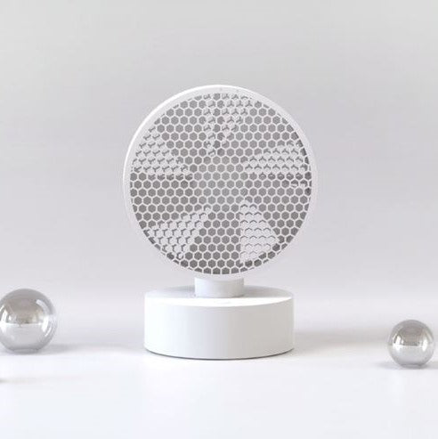 Honeycomb Faced Panel Oscillating Desk Fan - Coolean