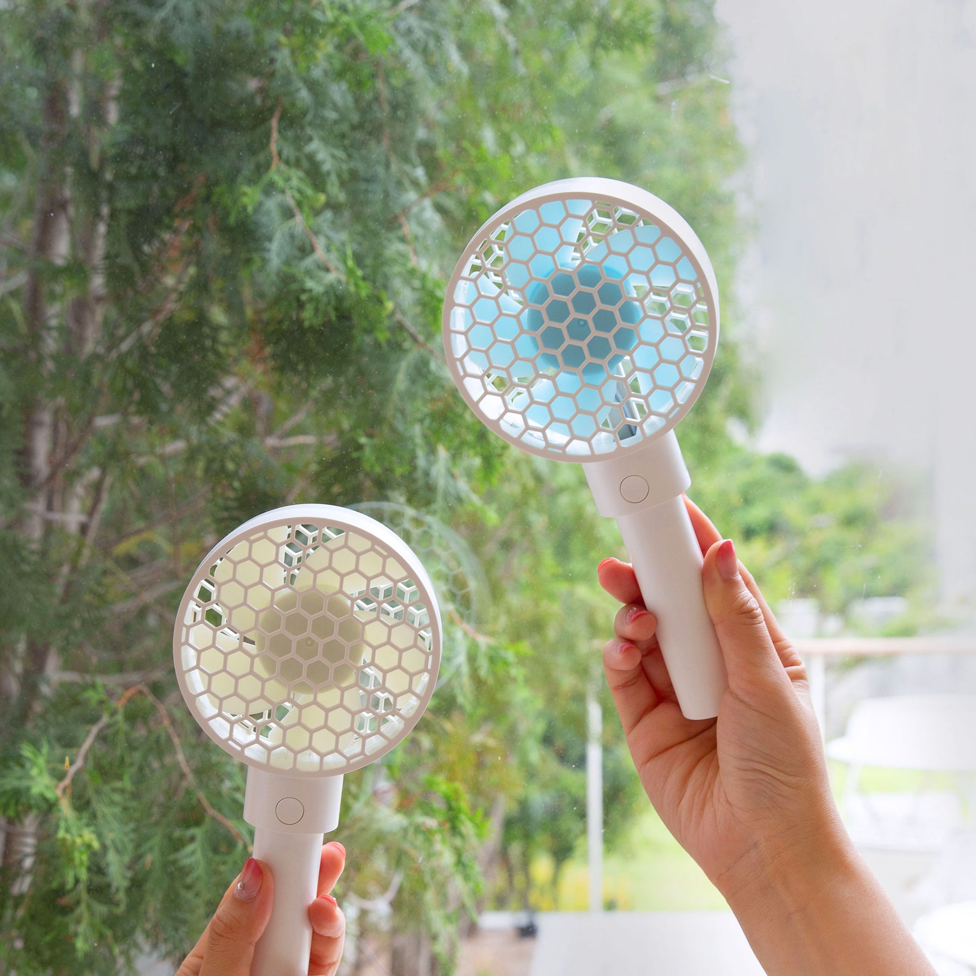 Honeycomb Faced Panel Handy Mini Fan with Cradle - Coolean