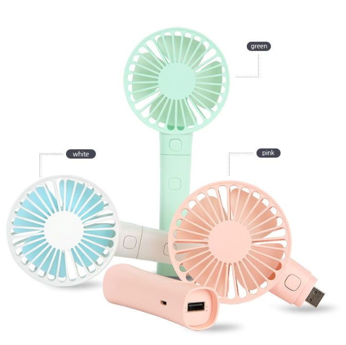 Dual Functional Mini Handy Fan with Power Bank - Coolean