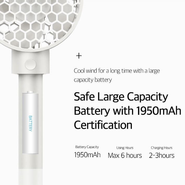 Honeycomb Faced Panel Handy Mini Fan with Cradle - Coolean